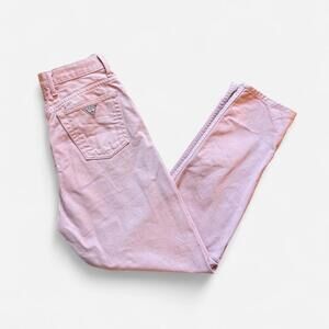 Guess U.S.A. Vintage Light Pink Jeans - high waisted straight leg